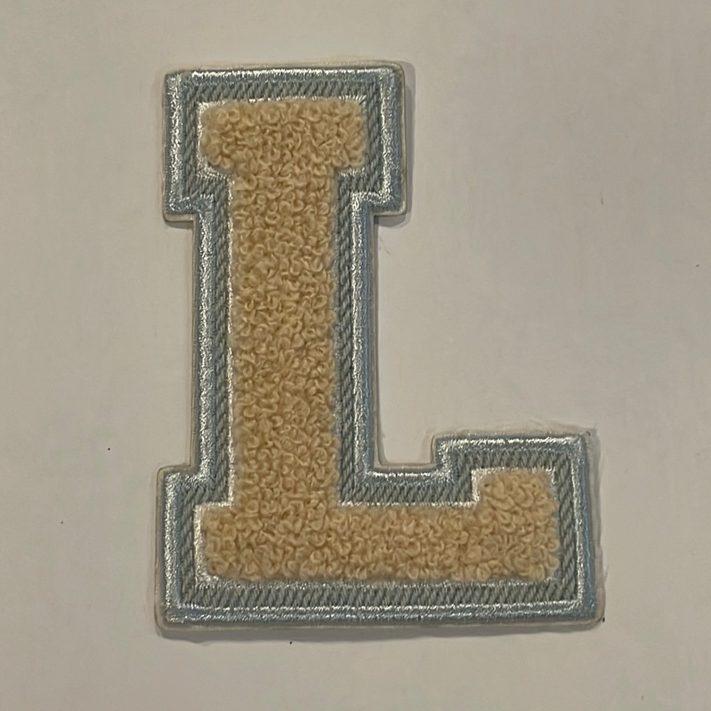 Stoney Clover Lane SCL Denim Varsity Letter - Sand L patch